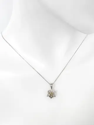 1.50ct tcw Diamond Pendant - 14 karaat Witgoud - Hanger - ***GEEN RESERVEPRIJS***