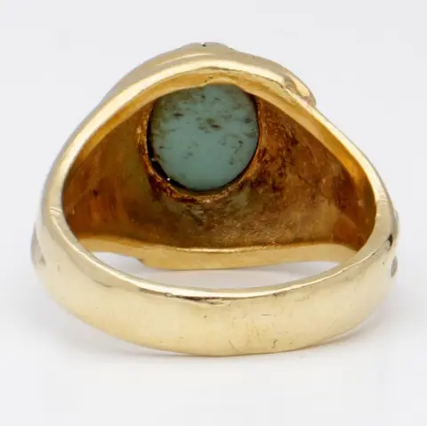 No Reserve - 18 karaat Goud - Ring - 0.82 ct Turquoise