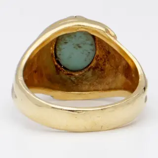 No Reserve - 18 karaat Goud - Ring - 0.82 ct Turquoise