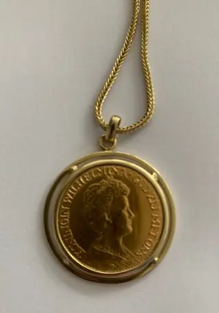 21,6 karaat Goud - Collier met hanger, Halsketting