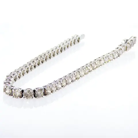 14 karaat Witgoud - Armband - 9.01 ct - Fancy kleurenmix - geen minimumprijs