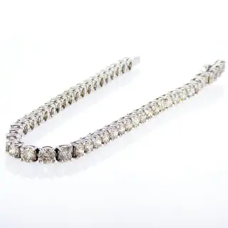 14 karaat Witgoud - Armband - 9.01 ct - Fancy kleurenmix - geen minimumprijs