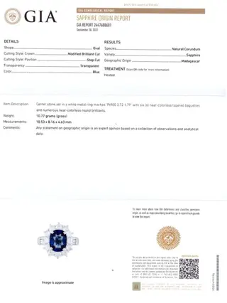 1 Saphir aus Madagaskar 3,72 carat + Diamanten TW 5,51 carat - 900 Platina - Ring - 3.72 ct Saffier - Diamanten