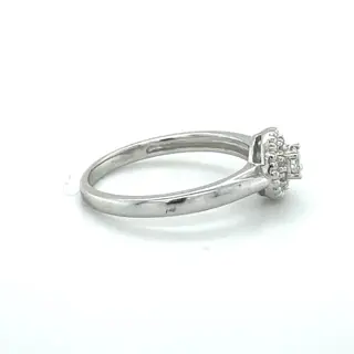 Platina - Ring - 0.10 ct Diamant - Diamanten