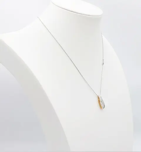 Chimento - 18 karaat Rosé goud, Witgoud - Collier met hanger - 0.24 ct Diamant