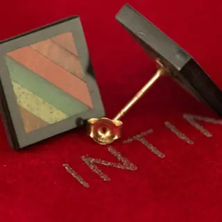 Intini Jewels - 14 karaat Geel goud, Goud - Oorbellen - Diasporen, Agaat