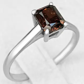 1.02 Carat Fancy Diamond - 14 karaat Witgoud - Ring - GEEN RESERVE