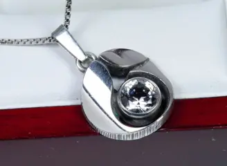 Sten & Laine, Finland - 925 Zilver - Collier met hanger, Ring - bergkristallen