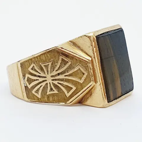 18 karaat Geel goud - Ring - 1.20 ct Quartz