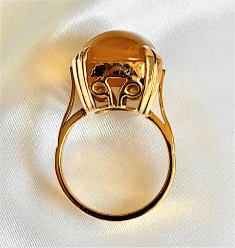 18 karaat Geel goud - Ring Carneool