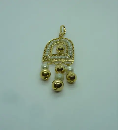 18 karaat Geel goud - Hanger Zoetwater parel