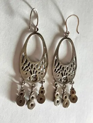 Zilver - Oorbellen Spinel