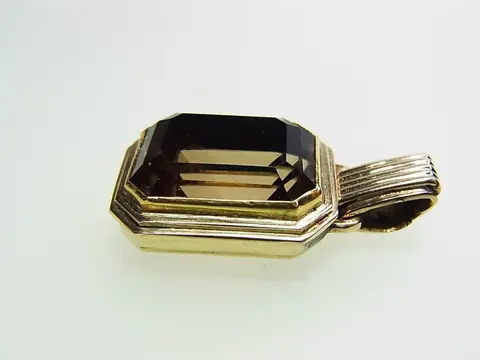 8 karaat Geel goud - Hanger - 10.00 ct Quartz