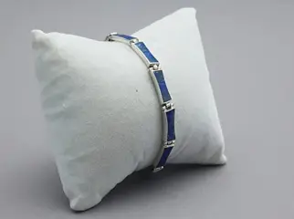 Vintage, Lapis Lazuli - 950 Zilver - Armband