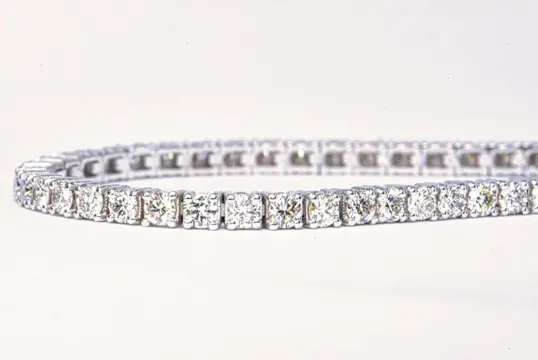 4.80 ct IGI - 14 karaat Witgoud - Armband - 4.80 ct Diamant - Diamanten, Geen minimumprijs