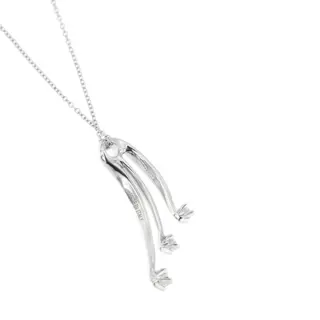 Recarlo - 18 karaat Witgoud - Collier met hanger - 0.15 ct