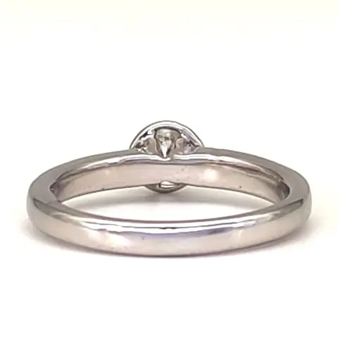 Re Carlo - 18 karaat Witgoud - Ring - 0.18 ct Diamant