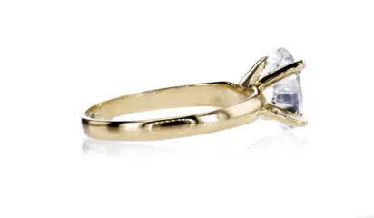 1.47 Ct G/VS1 Oval Diamond Ring - 14 karaat Geel goud - Ring - Helderheid versterkt Diamant