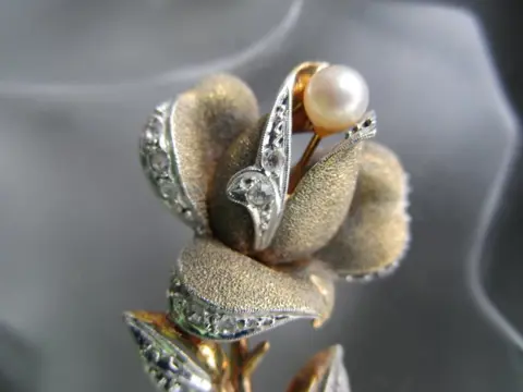 Rose Brooch Verguld, Zilver - Broche Akoya parel