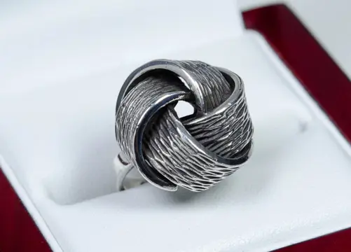 835 Zilver - Ring - modernistisch - enorm