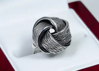 835 Zilver - Ring - modernistisch - enorm