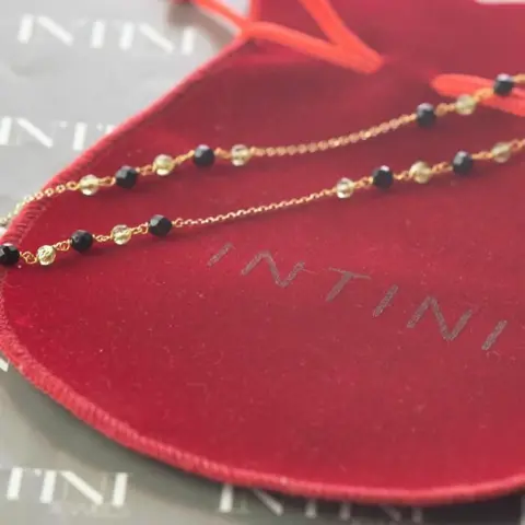 Intini Jewels - 18 karaat Geel goud, Goud - Halsketting - 6.00 ct Olivijn - Agaat