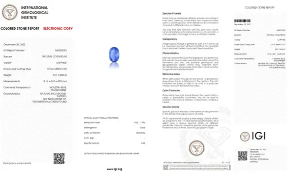 CEYLON NO HEAT 5.51 Carat Sapphire and 0.50Ct Diamonds - 18 karaat Witgoud - Ring - Geen reserve