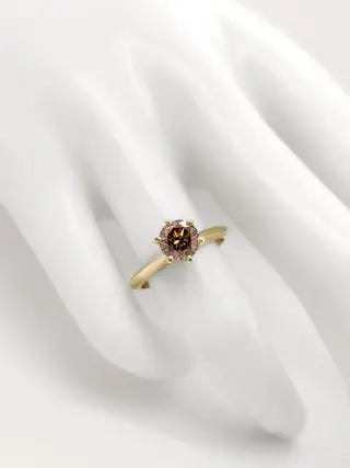 *NO RESERVE PRICE* 1.13ct Fancy Diamond Ring - 14 karaat Geel goud - Ring