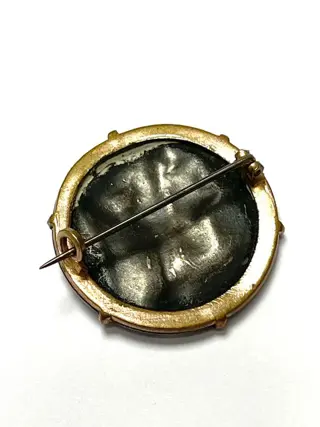 Antique um 1900 Tombak Tombac Art Nouveau Zilver - Broche