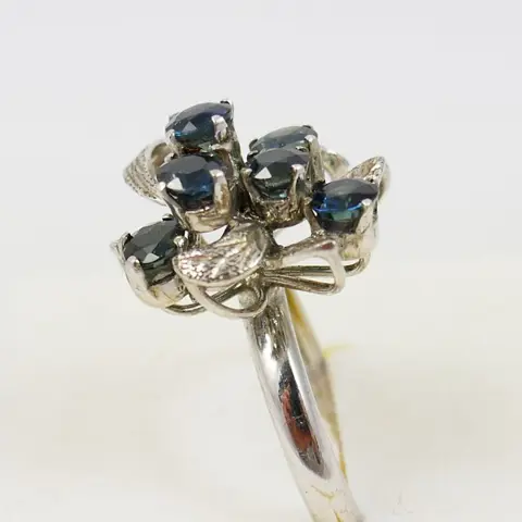 925 Zilver - Ring - 1.75 ct Saffier