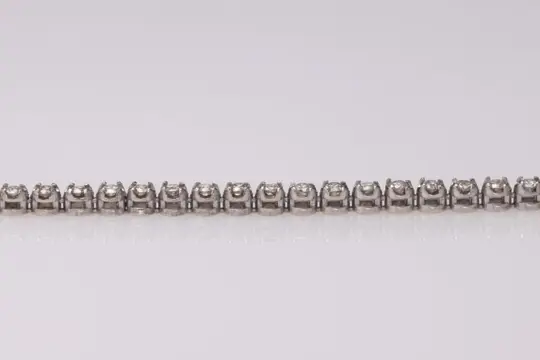 No Reserve Price - AIG Lab Report 66 Natural Diamond Tennis Bracelet F-K Color SI1-I1 Clarity - 14 karaat Witgoud - Armband - 1.00 ct Diamant