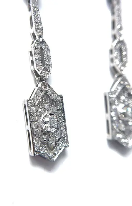 18 karaat Witgoud - Oorbellen - 1.49 ct Diamant