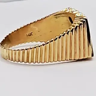 14 karaat Geel goud - Ring Saffier