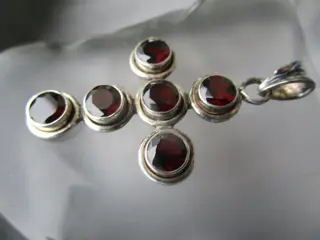 925 Zilver - Hanger - Granaatstenen