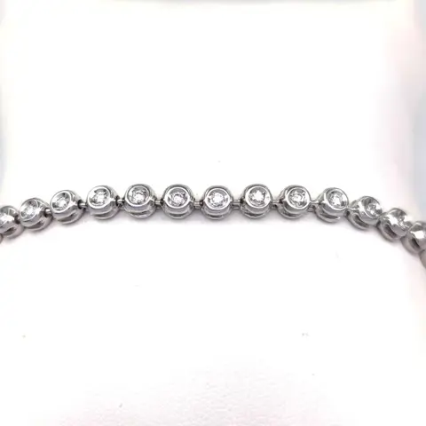 18 karaat Witgoud - Armband - 1.20 ct Diamanten