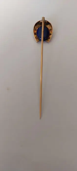 18k Lapis and Diamond Tie Pin