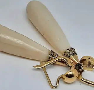 14 karaat Goud - Oorbellen Koraal