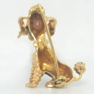 18 karaat Geel goud - Broche - 0.03 ct Robijn