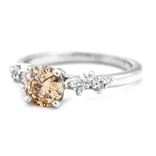1.16 tcw Diamond Ring - 14 karaat Witgoud - Ring - 1.01 ct Diamant - Diamanten van 0,15 ct - geen minimumprijs