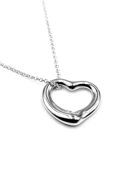 Tiffany & Co. - NO RESERVE PRICE - Elsa Peretti- BIG Open Heart - 925 Zilver - Collier met hanger