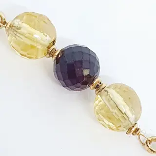 18 karaat Geel goud - Halsketting - 21.00 ct - Citrienen
