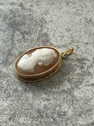 Camee - 14 karaat Geel goud - Hanger