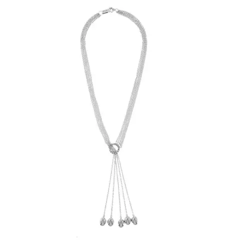 Nanis - 18 karaat Witgoud - Collier met hanger - 0.12 ct