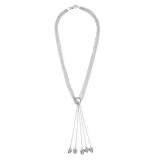 Nanis - 18 karaat Witgoud - Collier met hanger - 0.12 ct