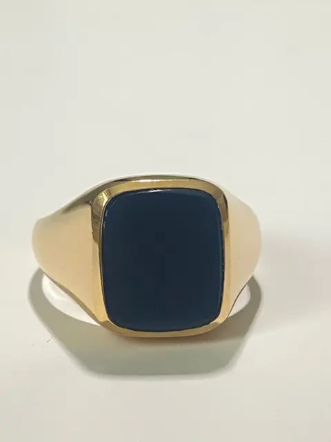 18 karaat Geel goud - Ring - 6.00 ct Onyx