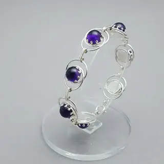Vintage Amethist - 835 Zilver - Armband