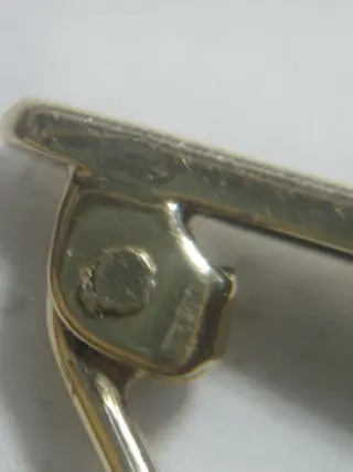 14 karaat Geel goud, Witgoud - Broche - 0.01 ct Diamant