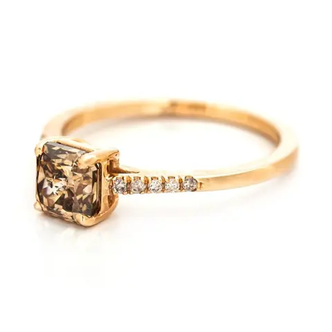 1.17 tcw Diamond Ring - 14 karaat Rosé goud - Ring - 1.10 ct Diamant - Diamanten van 0,07 ct - geen minimumprijs