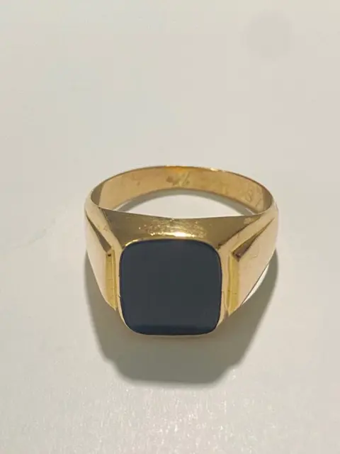 18 karaat Geel goud - Ring - 5.50 ct Onyx