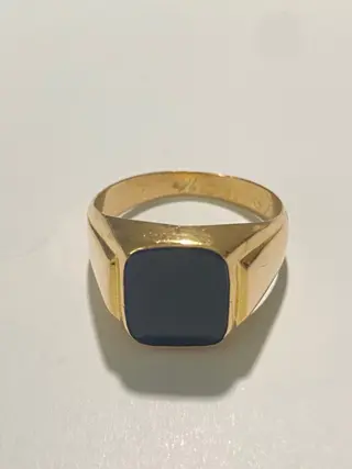 18 karaat Geel goud - Ring - 5.50 ct Onyx
